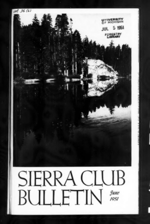 Sierra Club Bulletin 1951 Vol 36 No 6 June thumbnail
